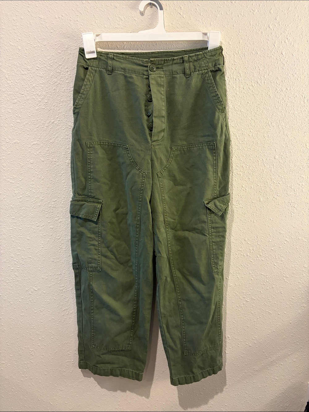 Universal Thread Green Cargo Pants with Button Fly